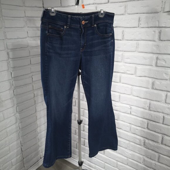 American Eagle Outfitters Ladies Super Stretch Blue Jeans - Picture 1 of 12